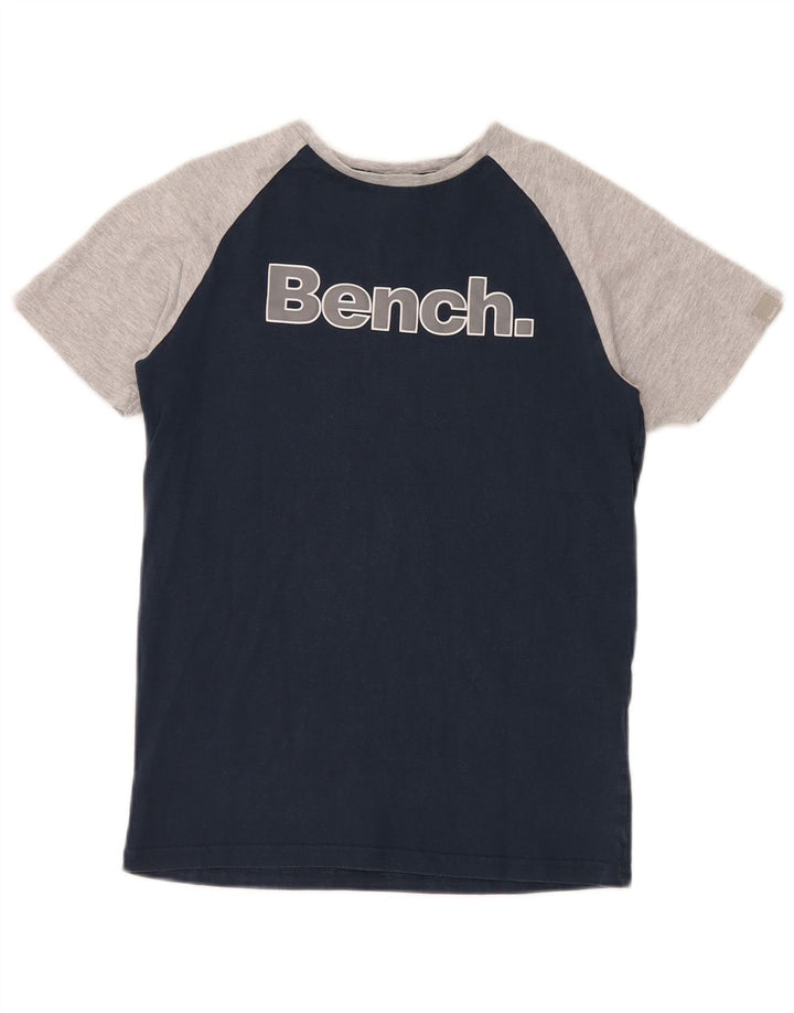 BENCH Grafik-T-Shirt für Jungen, 11–12 Jahre, Marineblau, Colourblock-Baumwolle