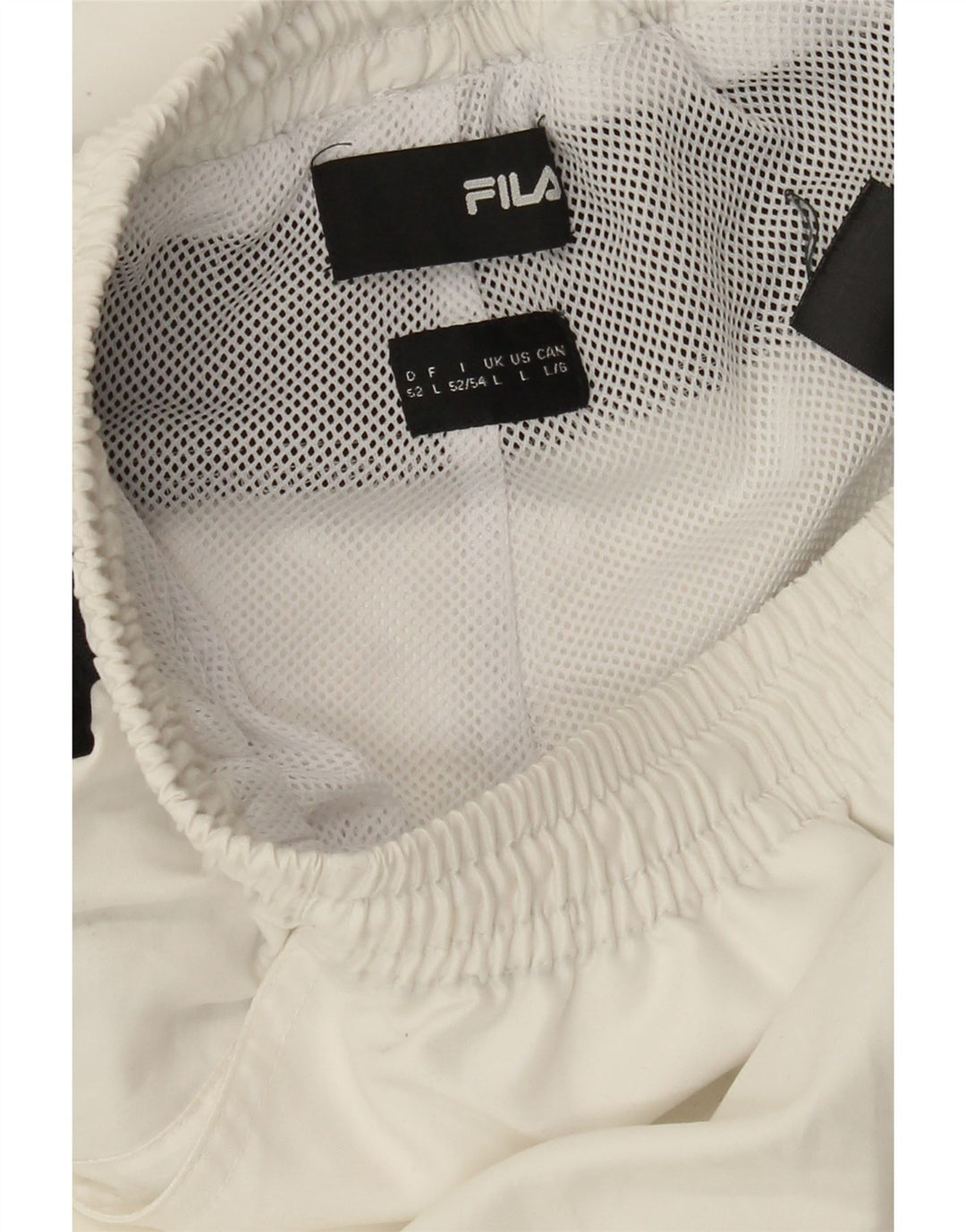 FILA Mens Graphic Crop Tracksuit Trousers Large  White Colourblock