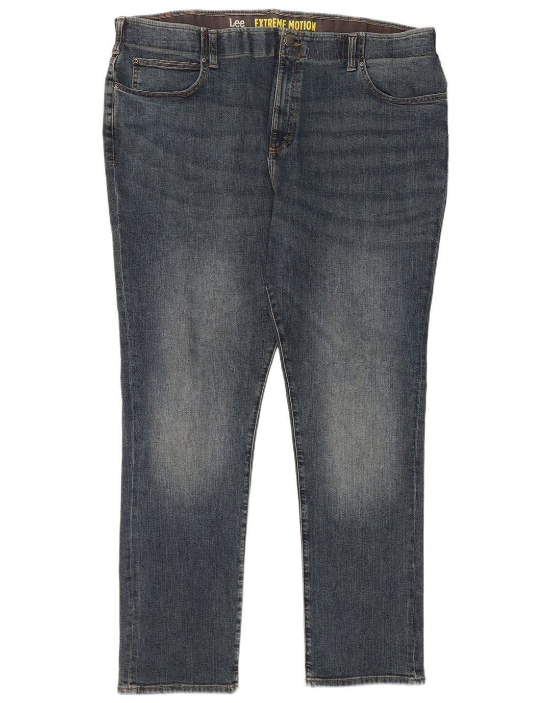 Lee Herren Extreme Motion Straight Jeans W46 L34 Blaue Baumwolle