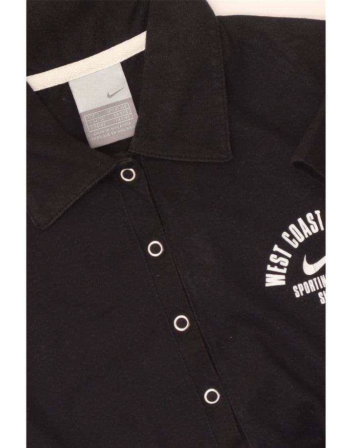 NIKE Damen-Poloshirt mit Grafik, UK 8/10, Größe S, Schwarz