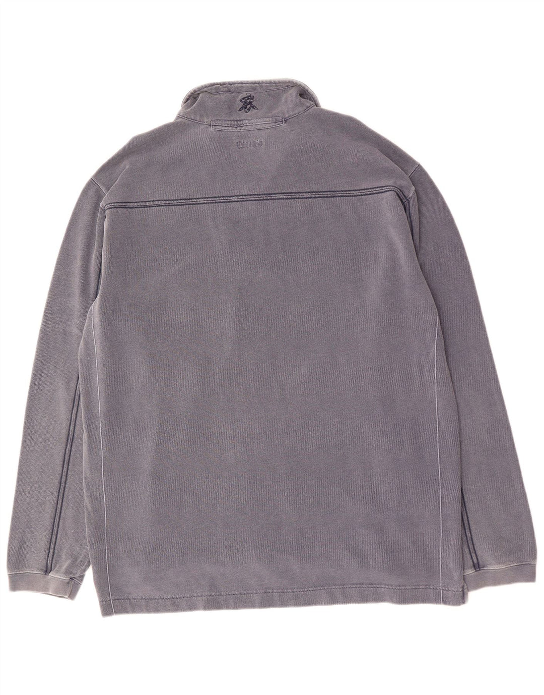 WHITE STUFF Herren-Sweatshirt mit Reißverschluss am Hals, 2XL, marineblaue Baumwolle