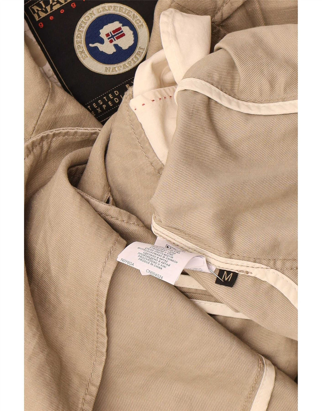Napapijri Herren Geographic 2-Knopf-Blazerjacke UK 38 Mittelbeige Baumwolle