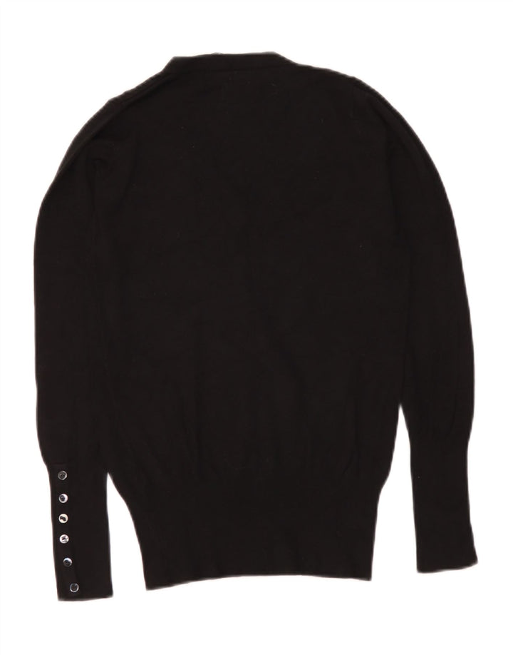 Zara Damen-Pullover mit V-Ausschnitt, Gr. 10, Größe S, Schwarz
