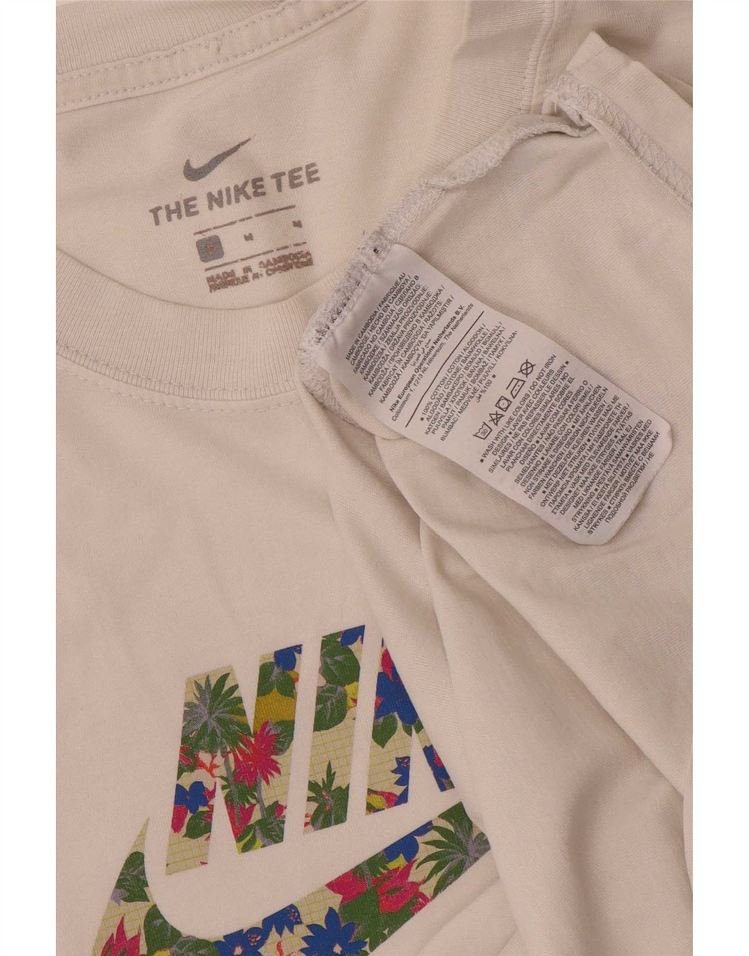 Nike Herren-T-Shirt mit Grafik, mittelweiße Baumwolle