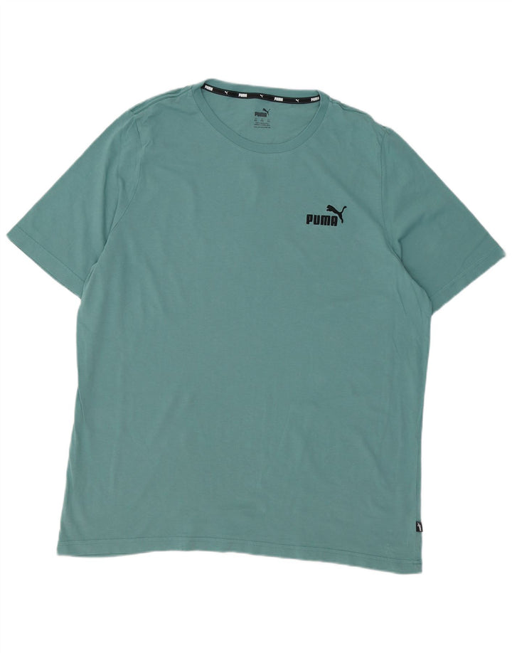 PUMA Herren T-Shirt Top 2XL Blau Baumwolle