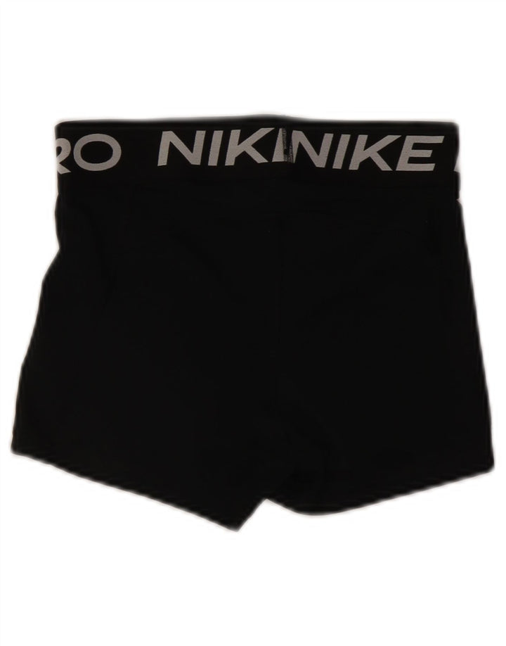 Nike Damen Dri Fit Graphic Sport Shorts UK 10 Small Schwarz Polyester