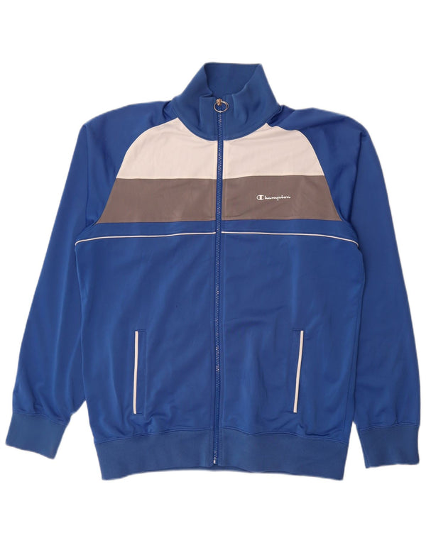Champion Herren-Trainingsanzugoberteil, XL, Blau, Farbblock