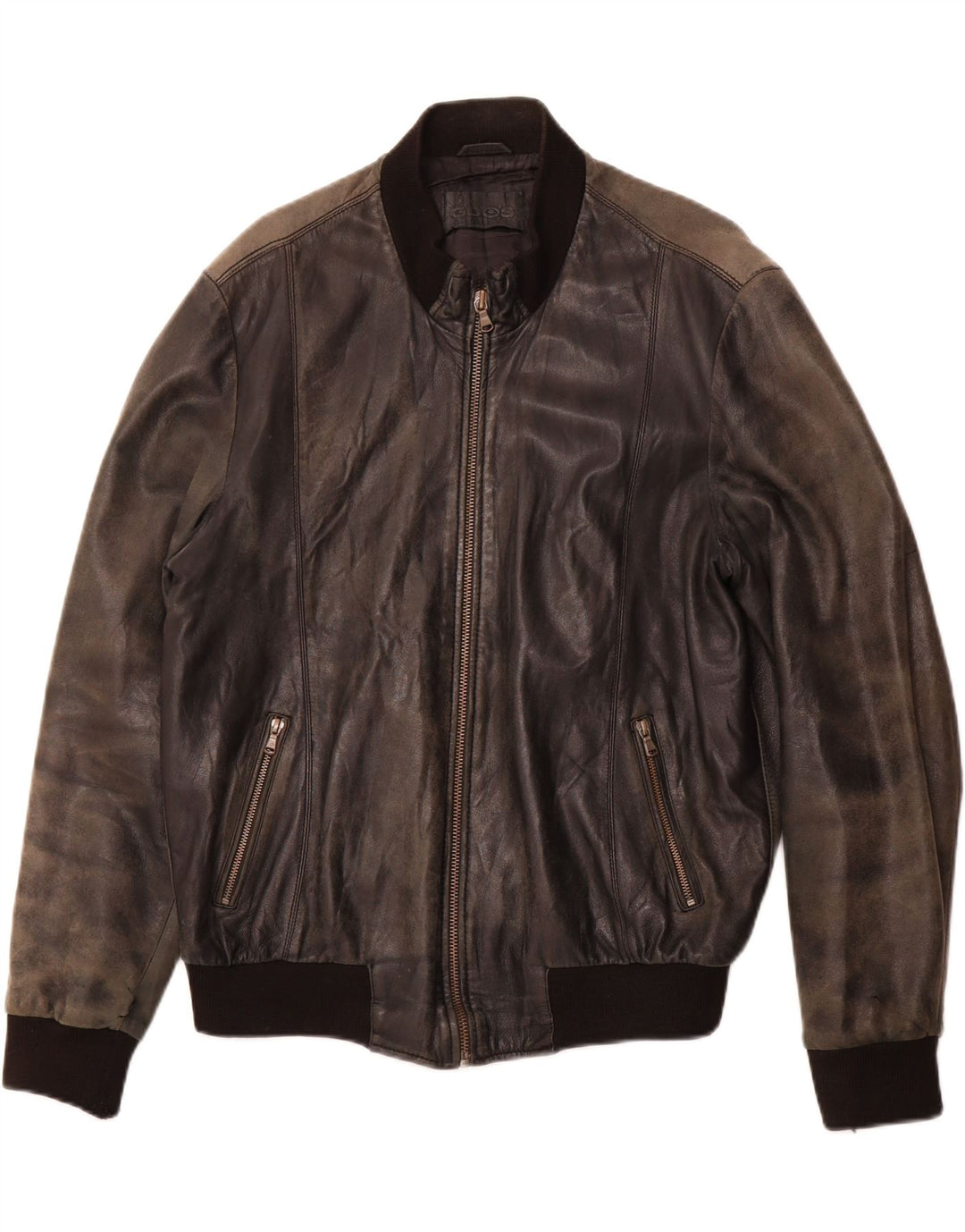 VINTAGE Herren Lederjacke UK 38 Medium Schwarz