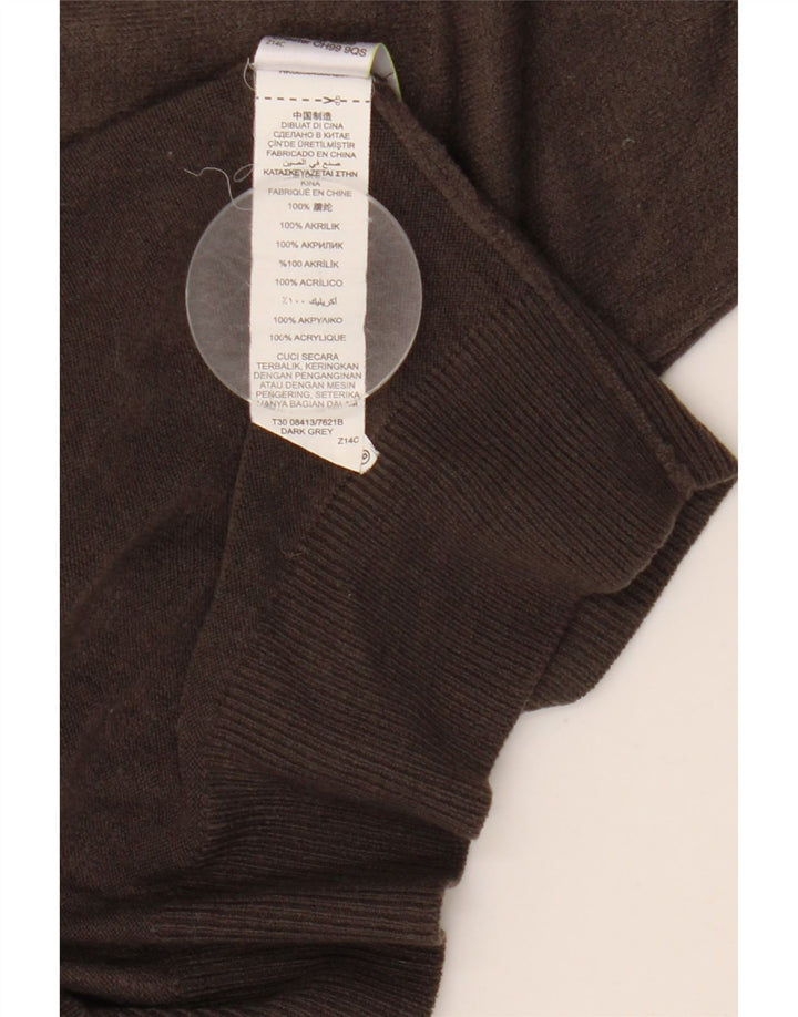 Marks & Spencer Herren-Pullover mit Rollkragen, mittelgraues Acryl