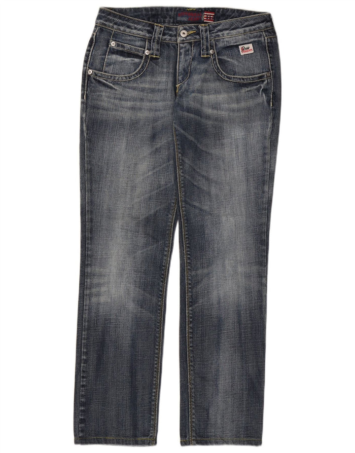 Roy Rogers Damen Seven Bell Straight Jeans IT 42 Medium W28 L29 Blau