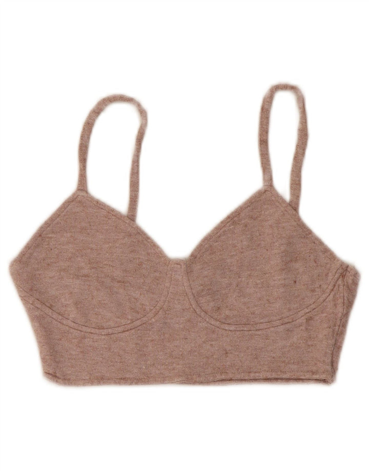 Zara Damen BH-Oberteil UK 12 Mittelbeige Viskose