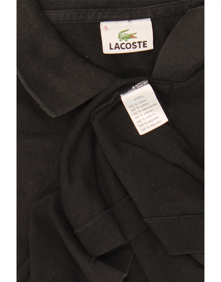 Lacoste Herren-Poloshirt, Größe 5, groß, schwarze Baumwolle