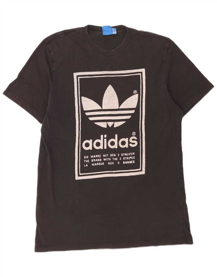 Adidas Herren Grafik T-Shirt Top Large Schwarz Baumwolle