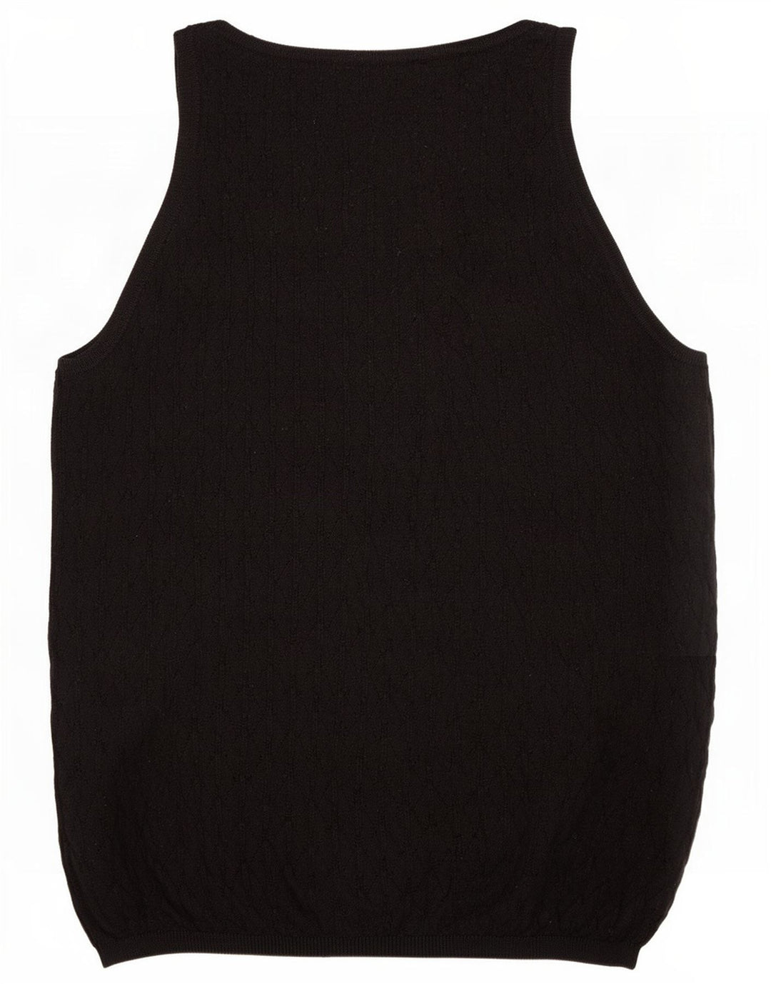 Zara Damen Weste Tank Top UK 12 Medium Schwarz Polyester
