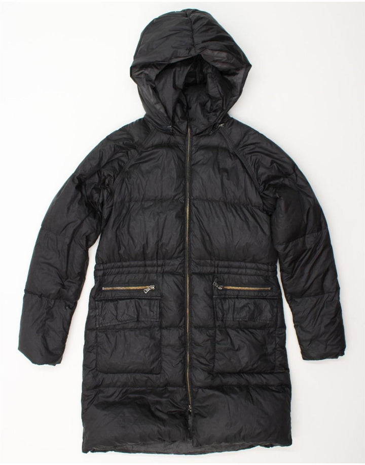 CALVIN KLEIN JEANS Womens Hooded Padded Coat UK 14 Medium Black Polyester Vintage Calvin Klein Jeans and Second-Hand Calvin Klein Jeans from Messina Hembry 
