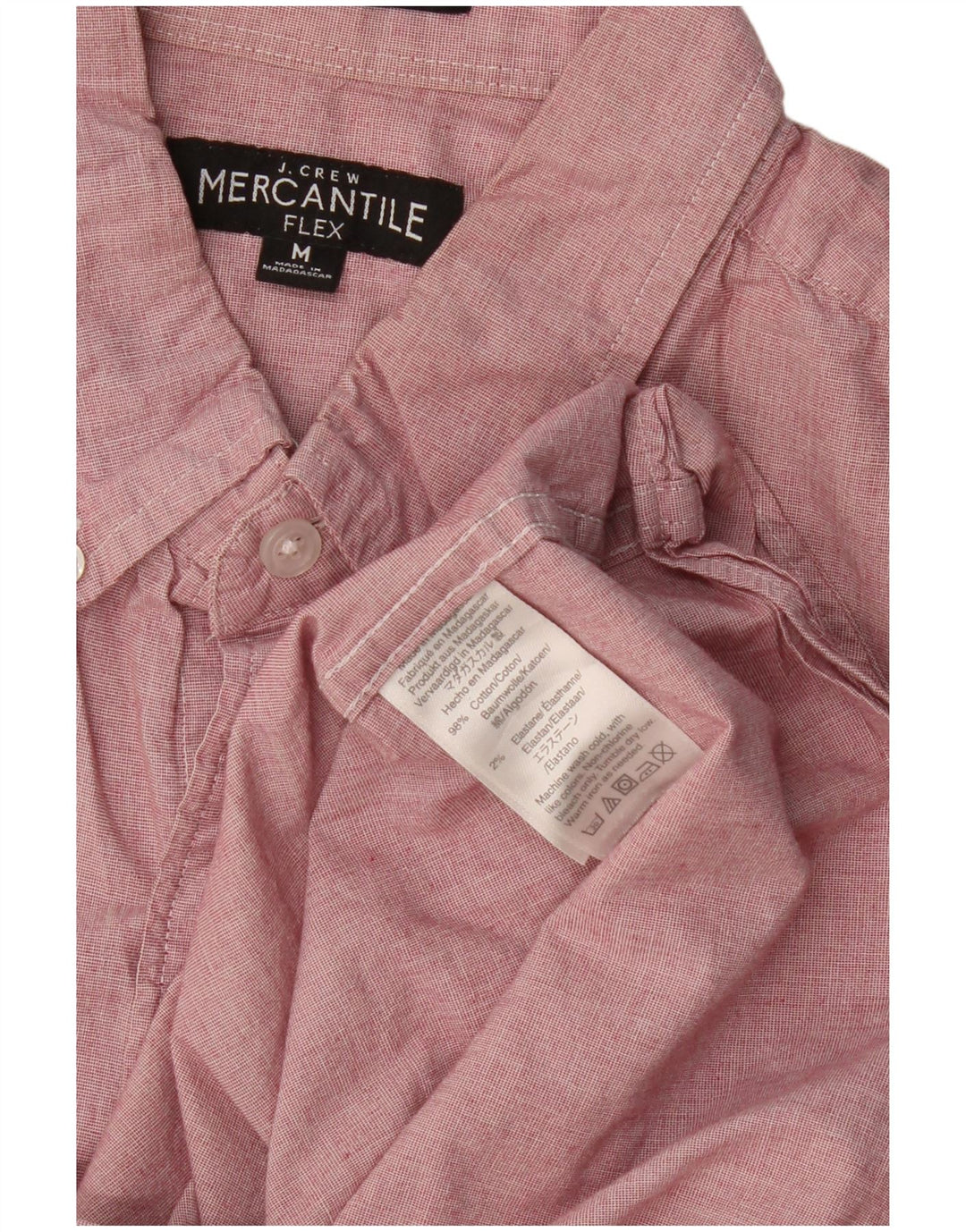 J. CREW Herren Mercantile Flex Hemd mittelrosa Baumwolle