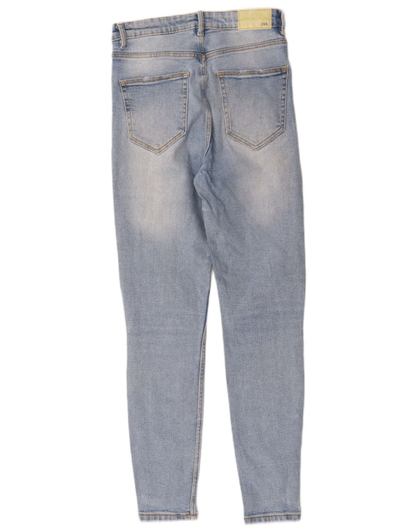 Zara Damen Distressed Skinny Jeans EU 38 Small W28 L27 Blau