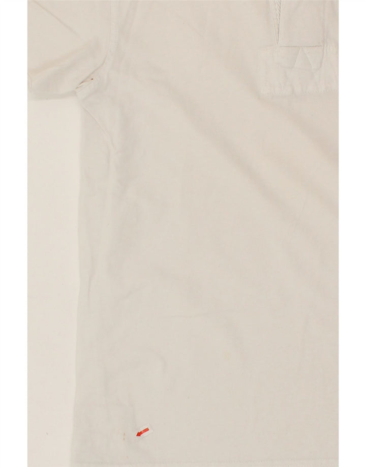 LIU JO JUNIOR Mens Graphic Polo Shirt Small White Cotton Vintage Liu Jo junior and Second-Hand Liu Jo junior from Messina Hembry 