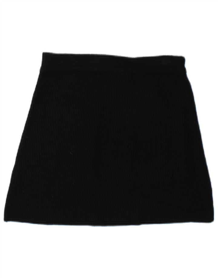 Zara Damen Strick-Minirock Small W26 Schwarze Viskose