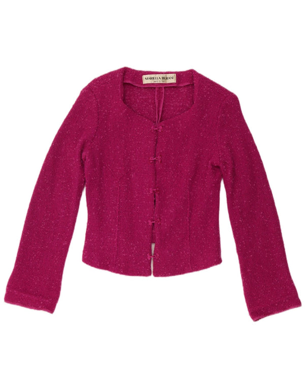 Mariella Burani Damen Bolero-Pullover UK 14 Große Burgunderrote Schurwolle