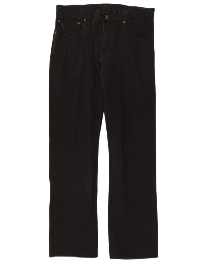 POLO RALPH LAUREN Herren Straight Jeans W32 L32 Schwarze Baumwolle