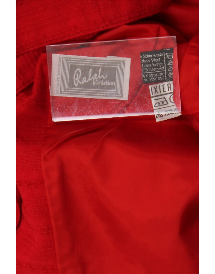 RALPH Womens 4 Button Blazer Jacket US 18 2XL Red Striped New Wool Vintage Ralph and Second-Hand Ralph from Messina Hembry 