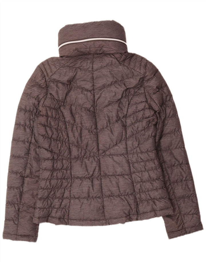 Michael Kors Damen Wattierte Jacke UK 10 Small Graues Nylon
