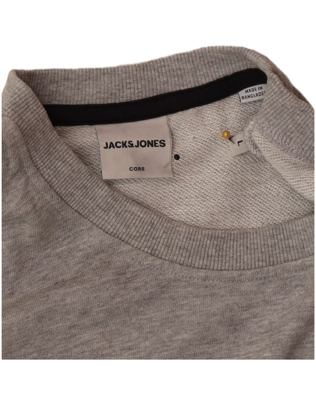 Jack & Jones Herren-Sweatshirt-Pullover, groß, grau gefleckte Baumwolle