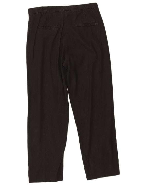 Massimo Dutti Damen Chinohose EU 38 Small W28 L25 Schwarzes Leinen