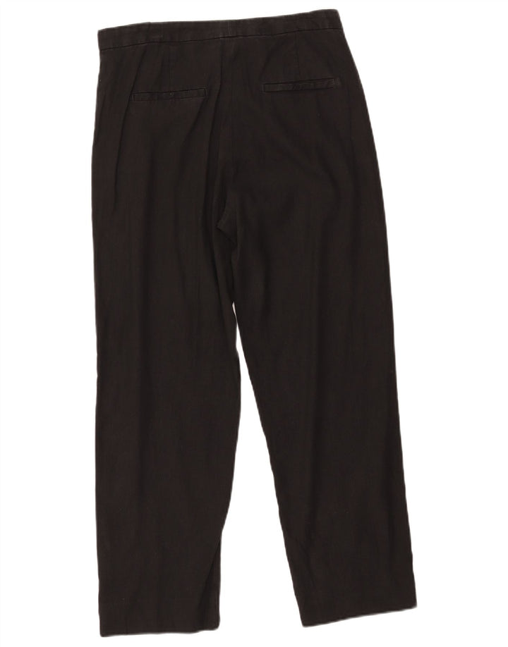 Massimo Dutti Damen Chinohose EU 38 Small W28 L25 Schwarzes Leinen