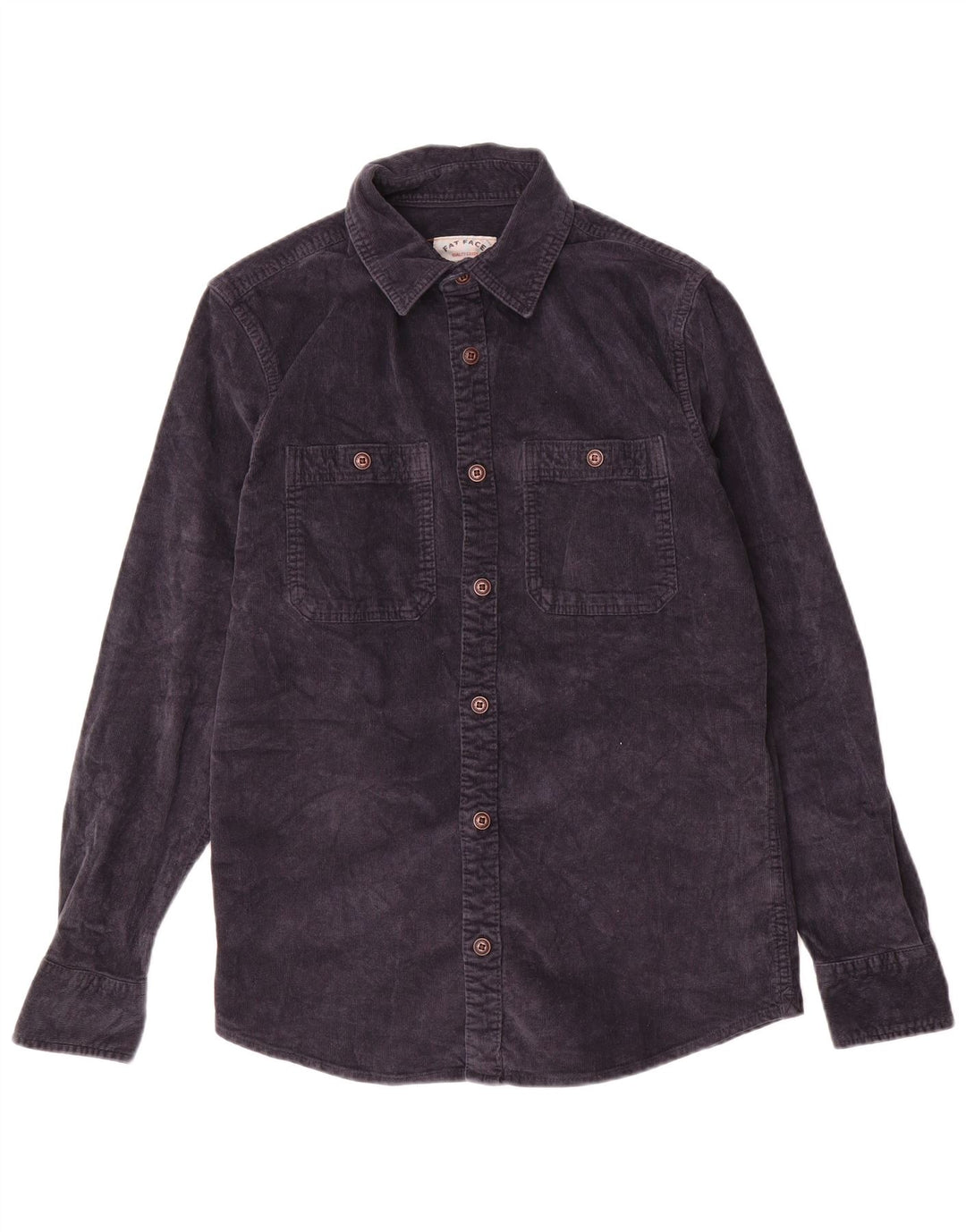 FAT FACE Herren-Cordhemd XS aus marineblauer Baumwolle