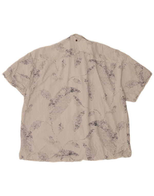 TOMMY BAHAMA Herren Kurzarmhemd 2XL Off White Floral Silk