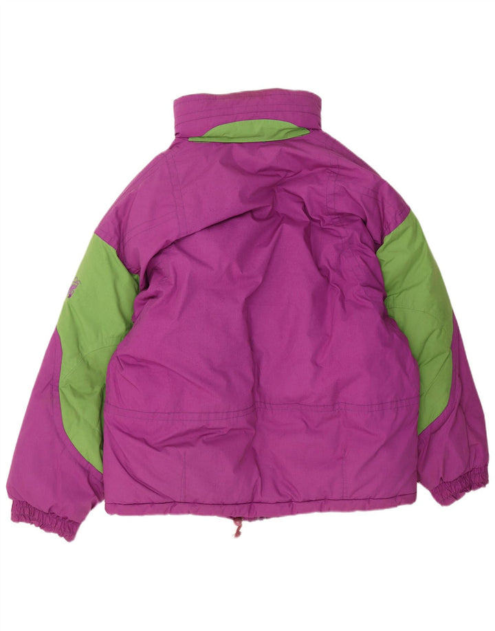 Brugi Herren-Skijacke mit Kapuze, UK 40, Größe L, Lila, Farbblock-Polyester