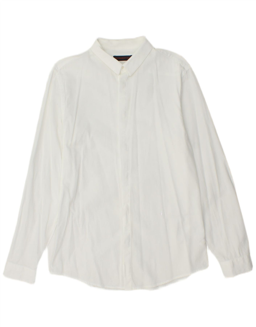 TRUSSARDI JEANS Mens Shirt Size 41 Medium White Cotton