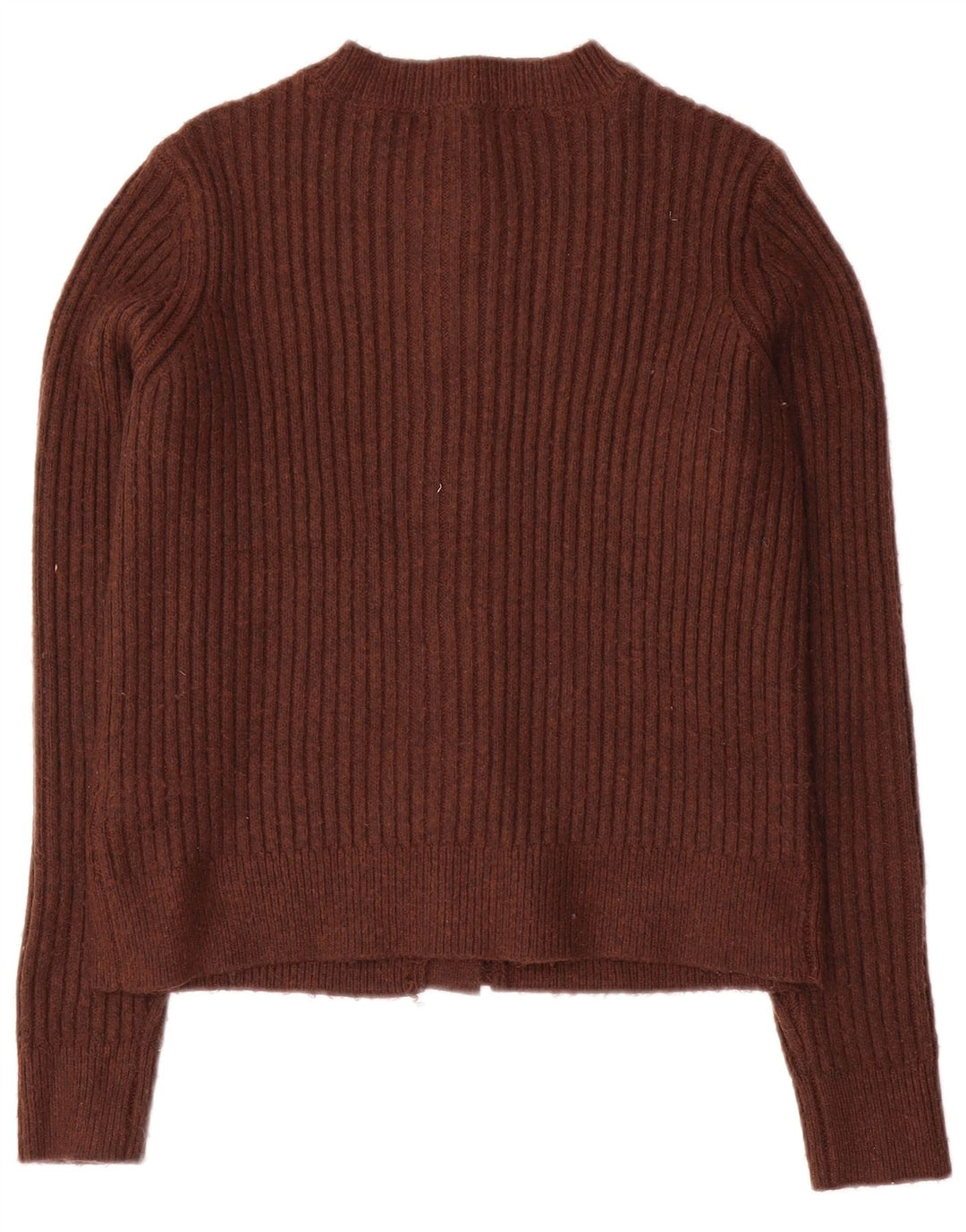 Marks & Spencer Damen Crop Cardigan Pullover UK 10 Small Braun Polyester