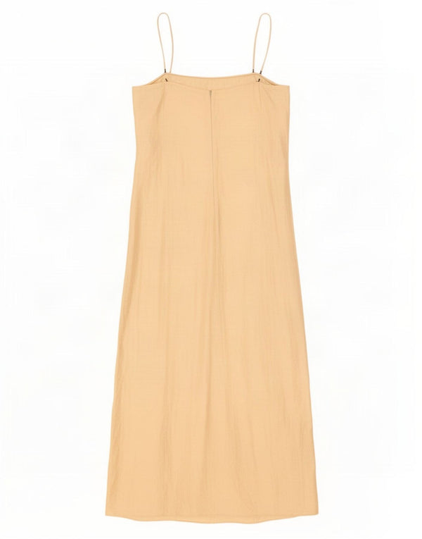 Krizia Poi Damen Slip Dress UK 12 Mittelbeige Viskose