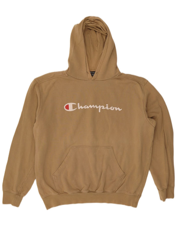Champion Herren Graphic Hoodie Pullover XL Beige Baumwolle