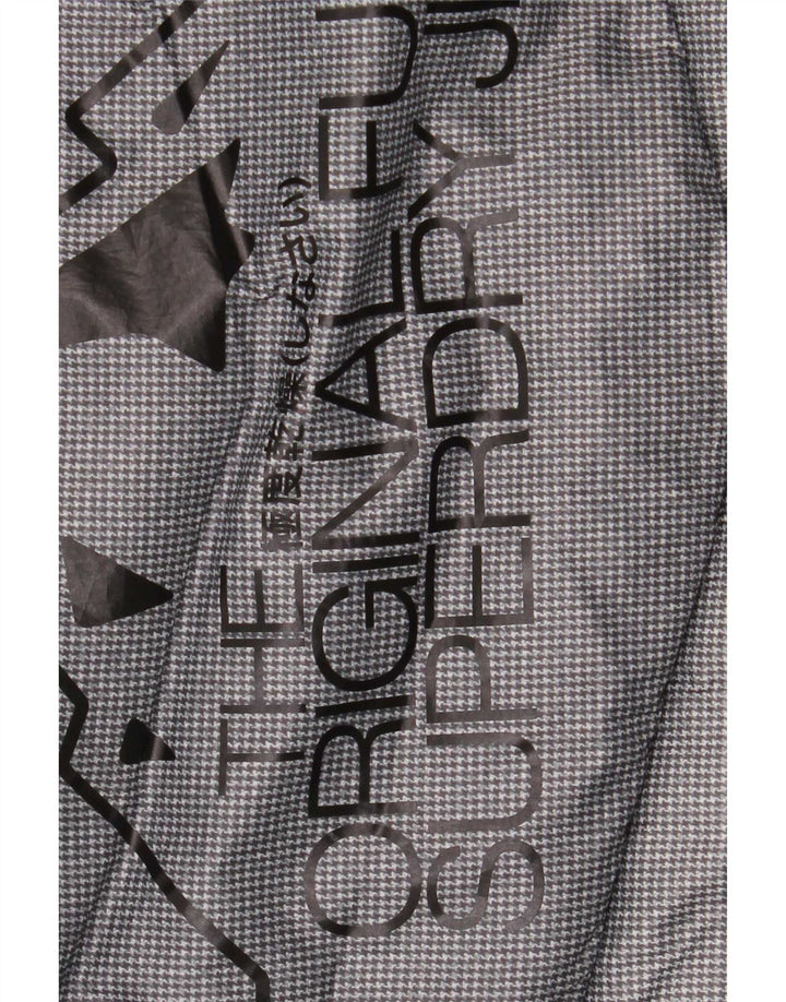 Superdry Wattierter Mantel mit Kapuze für Damen, UK 10, Small, schwarzes Nylon