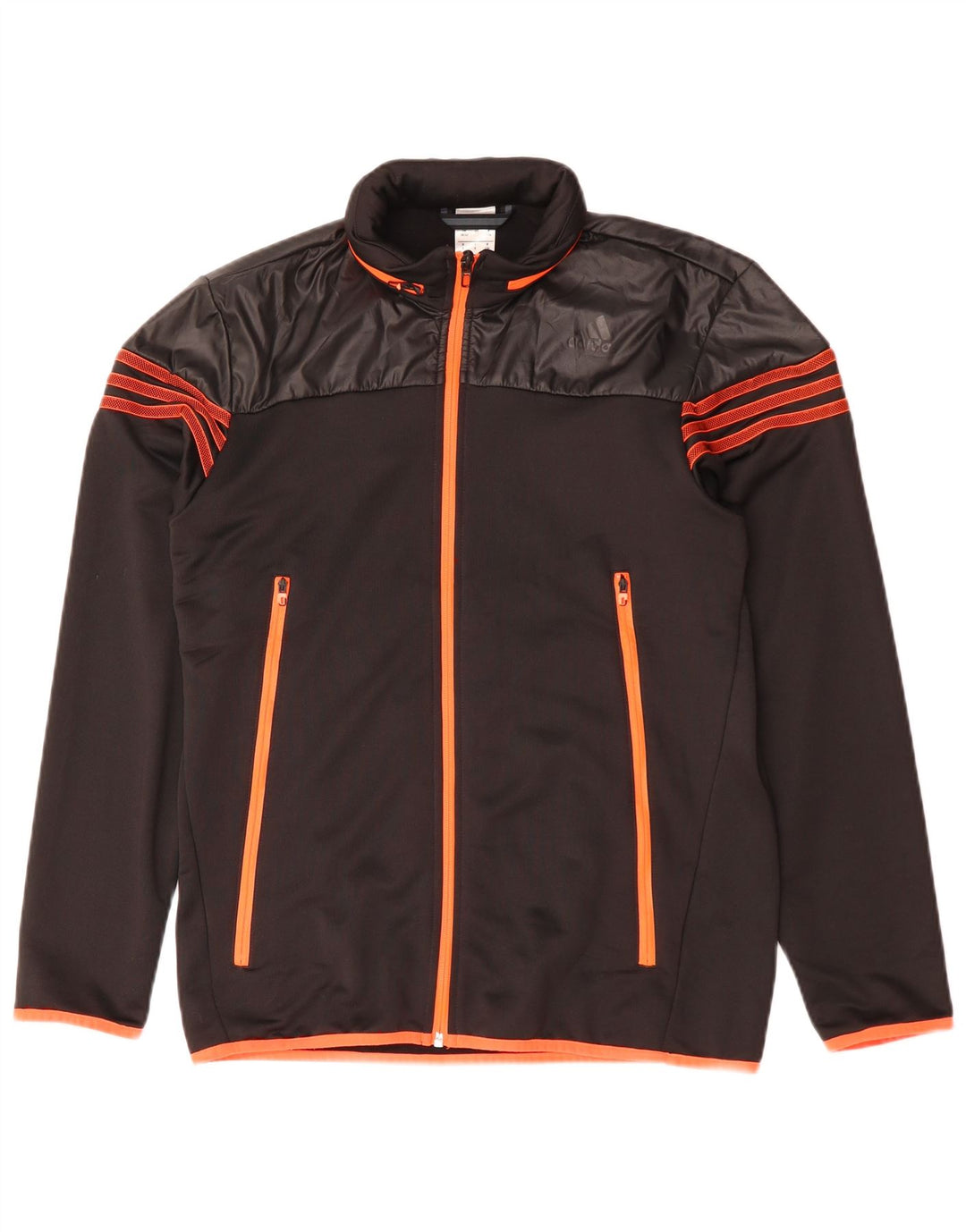 Adidas Herren-Trainingsanzug mit Kapuze, Top-Jacke, UK 38/40, mittelschwarzes Polyester
