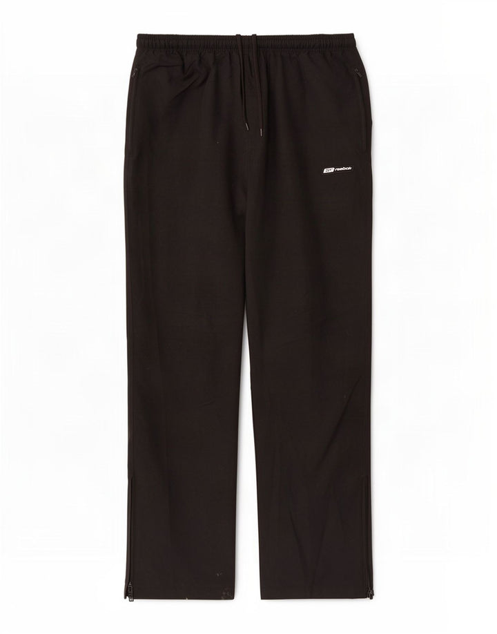 Reebok Herren-Trainingshose, groß, aus schwarzem Polyester