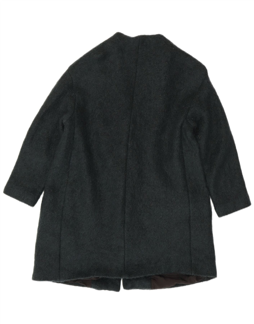 Zara Damen Zweireihiger Mantel UK 16 Large Grün