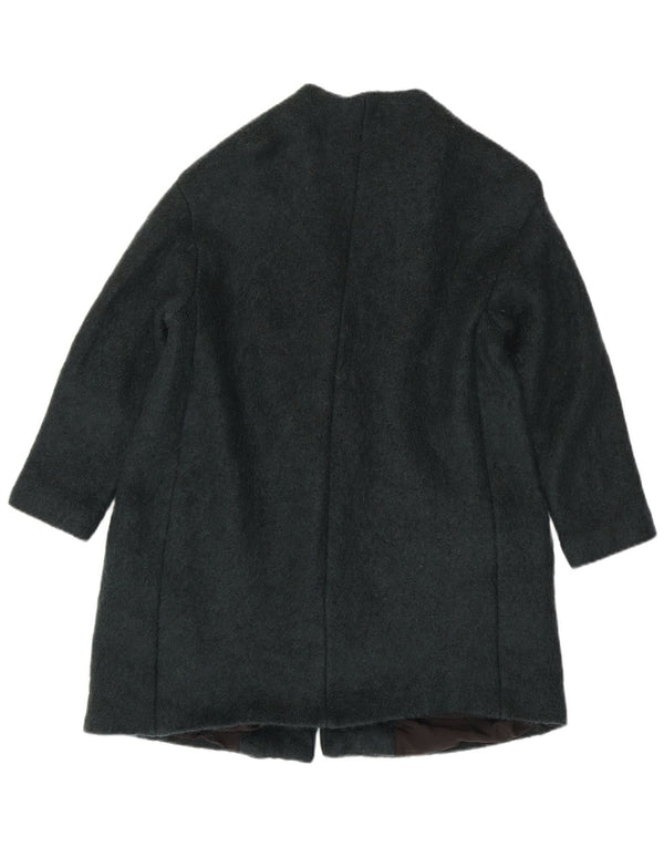 Zara Damen Zweireihiger Mantel UK 16 Large Grün