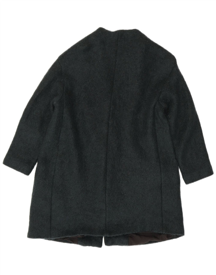 Zara Damen Zweireihiger Mantel UK 16 Large Grün