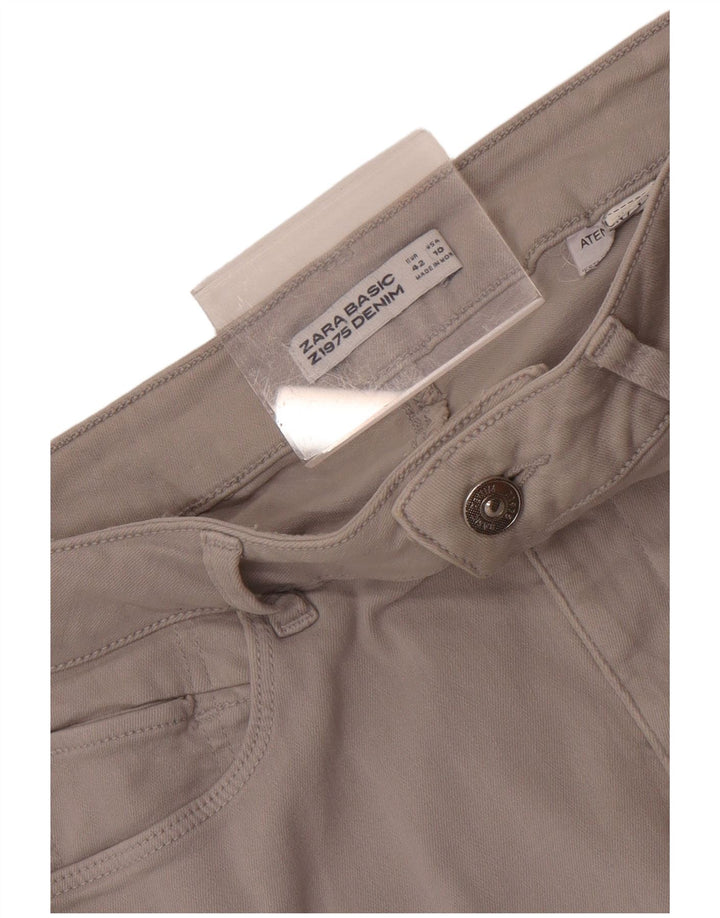 Zara Damen Slim Freizeithose EU 42 Large W32 L30 Grau