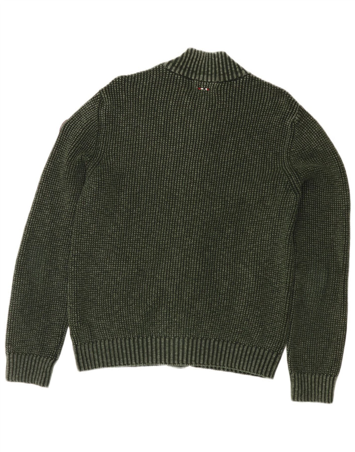 Napapijri Herren Geographic Cardigan Pullover Mittelgrün