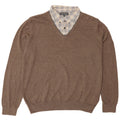 Marks & Spencer Herren-Pullover mit Rollkragen, groß, aus brauner Baumwolle