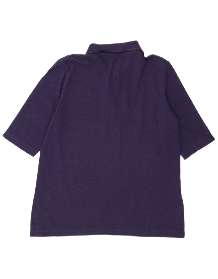 Lacoste Damen-Poloshirt, Größe 44, große marineblaue Baumwolle
