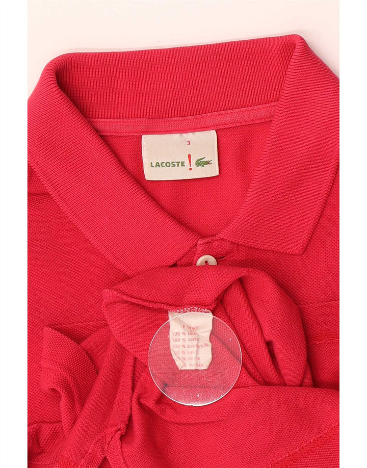 Lacoste Herren-Poloshirt, Größe 3, klein, rosa Baumwolle