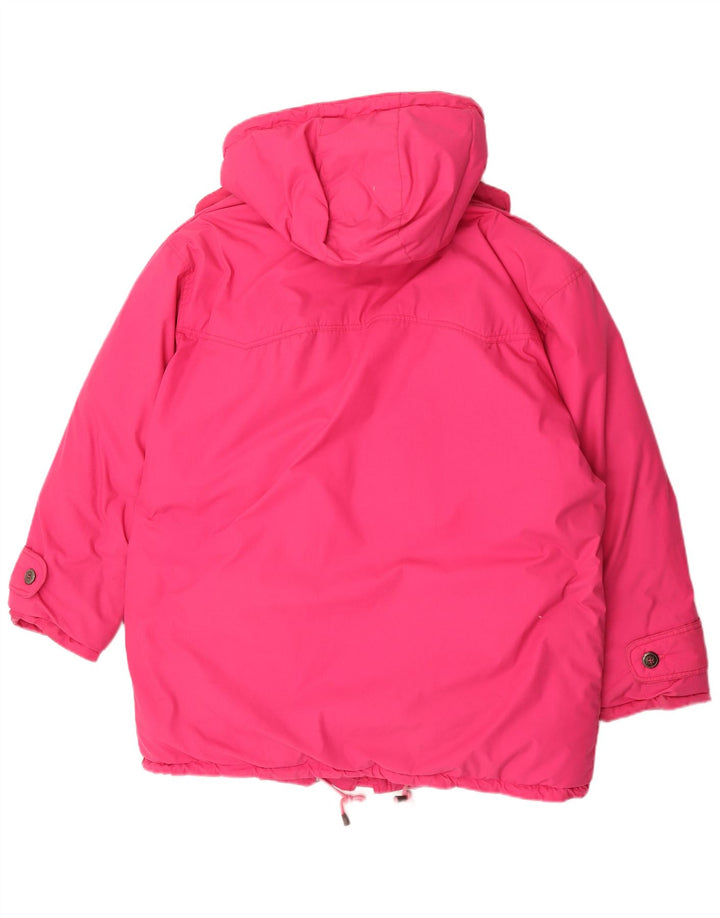 Etirel Damen-Kapuzen-Übergröße, gepolsterte Jacke, EU 42, groß, rosa, Polyester