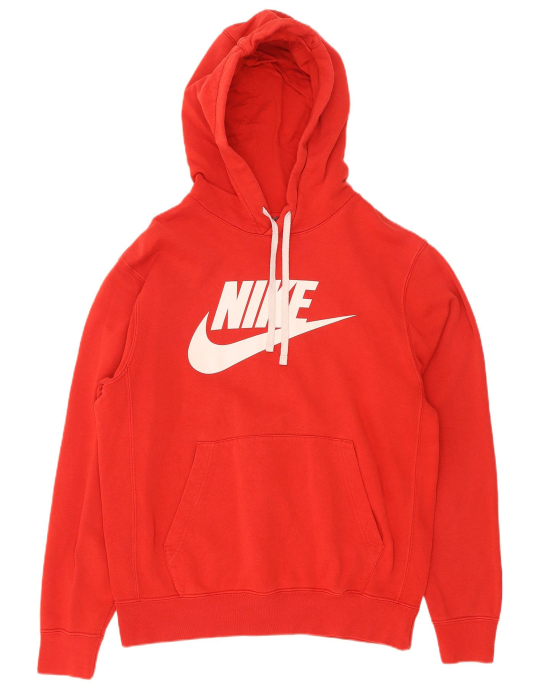 Nike Damen-Kapuzenpullover mit Grafik, groß, aus roter Baumwolle